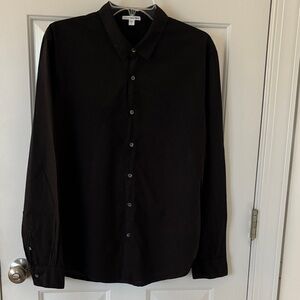 James Perse Black Casual Button Down Shirt Cotton